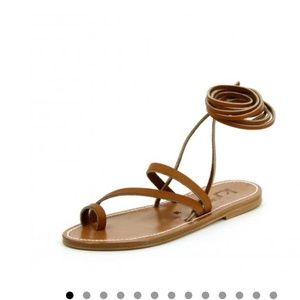 K. Jacques Tan Ellada Wrap Sandals
